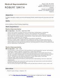 The skills section appears after the personal. Medical Representative Resume Samples Qwikresume