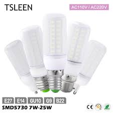 tsleen ultra parlak 15 w 20 w 25 w 5730smd gu10 e27 g9 e14 b22 ac 110 v 220 v led misir ampul soguk sicak beyaz aydinlatma led spot