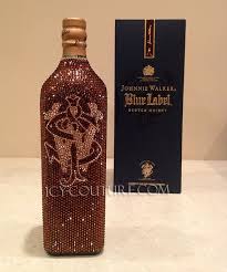 2000 Bottle Of Icy Couture Johnnie Walkers Blue Label Whisky Bedazzled With Swarovski Crystals Makes An Johnnie Walker Blue Label Whisky Johnnie Walker Blue