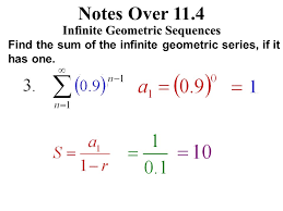 In a geometric sequence each term is found by multiplying the previous term by a constant. Notes Over 11 4 Infinite Geometric Sequences Ppt Download