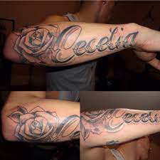 A memorial arm tattoo is a beautiful way to commemorate loved ones in plain sight. Forearm Name Tattoo Forearm Name Tattoos Rose Tattoos For Men Name Tattoos On Arm