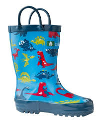 Oaki Blue Dinosaur Rain Boot Kids