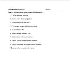 It is also important to learn possessive adjectives when learning these forms. Spanish Double Object Pronouns Worksheet And Quiz Advanced Tpt