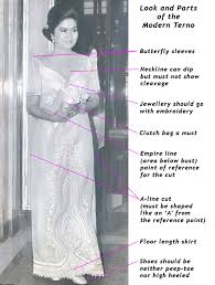 Filipino Icon Terno Filipiniana Dress Modern Filipiniana Dress Filipino Clothing