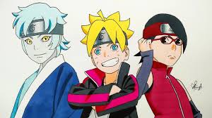 See more ideas about anime, anime art, naruto drawings. Speed Drawing How To Drawing Boruto Sarada And Mitsuki Naruto The Movie Hd Video Dailymotion
