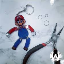 Porte Cles Mario Articule Plastique Fou Je M En Fous Plastique Dingue