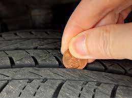 Insert the penny into the tire tread grooves upside down so the top of old abe's head is. The Penny Test A Quick Way To Check Tire Wear Autopair Blog Autopair Inc