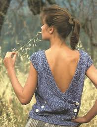 Womans Knit Ohhhmama Open Back Sweater Top With Back Buttons Sleeveless Jumper Tunic Vintage Pattern Instant Download P Armelloser Pullover Pullover Stricken