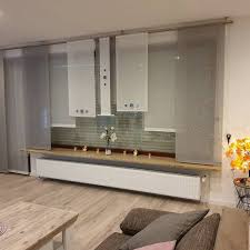 Moderne Schiebegardinen In 2020 Gardinen Wohnzimmer Modern Gardinen Modern Gardinen Set