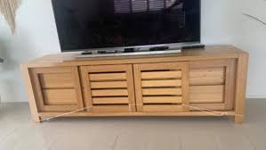 Nsw Mum S Tv Unit Makeover Using A 6 Bunnings Hessian Garden Bag 7news Com Au