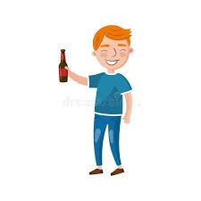 Young Man Drinking Beer Cartoon Vector Illustration Stock Vector Illustration Of Holiday Cheers 107945262 The production of beer is called brewing, which involves the fermentation of starches, mainly derived from cereal grains—most commonly malted barley. young man drinking beer cartoon vector