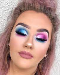 A M Y L O U I S E On Instagram Bubblegum Realness Again Using The Jamescharles X Colorful Eye Makeup Pink Makeup Blue Eye Makeup