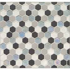 From natural stone to porcelain these 1 and 2 hexagon products are bound to strike a. Daltile Coastal Keystones Tropical Thunder Hexagon Mosaic Ck88 7637 Countertops Cost Reviews