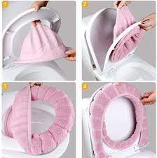 Check spelling or type a new query. Blue Pink Brown Homiest 3pcs Bathroom Soft Toilet Seat Cover Thicker Warmer Stretchable Washable Cloth Toilet Seat Cover Pads Bathroom Accessories Bath Amaltheiayada Gr