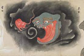 bakemono zukushi monster scroll pink tentacle 日本の民話 奇妙な生き物 日本神話