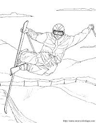 Ausmalbilder Sport Bild Ski 07