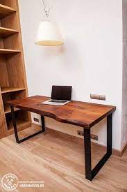 Desk Computer Desk Writing Desk Office Desk Student Desk Live Etsy In 2021 Diy Wood Desk Modern Wood Desk Wood And Metal Desk