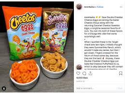 Снеки cheetos crunchy сладкий чили 95 г. Cheetos Eggs Double Cheddar Puffs Are Set To Invade Your Easter Basket Fn Dish Behind The Scenes Food Trends And Best Recipes Food Network Food Network