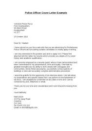 Police Officer Cover Letter Example Cover Letter For Resume Cover Letter Example Letter Example