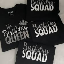 Birthday Squad T Shirts The Birthday Queen Girl Squad Crew Party Shirts Glitter Birthday Girl Queen Squa Birthday In 2020 Birthday Party Shirt 21st Birthday Shirts Birthday Girl Shirt