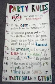 Party Rules My Summer Party Rules House Party Rules Party Funny