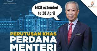 The extension of the movement control order (mco) recently announced by the prime minister tan however, it seems that there is also a high probability that the mco will be extended for a longer. Pm Announces Mco Is Extended Until April 28 Fly Fm