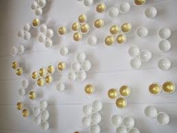 90 Little Bowls Wall Art Little Ceramic Bowl Wall Mural Gold Leaf Wall Sculpture Contemporary Contemporary Wall Sculptures Ceramic Flowers Ceramic Wall Art