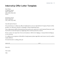 30 Best Internship Offer Letters Paid Unpaid Templatearchive