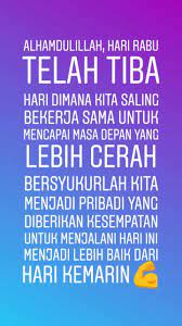 Kata kata mutiara atau kata kata bijak bahasa arab tentu sudah tidak asing lagi untuk kalian yang pernah mengenyam pendidikan di pondok pesantren. Kata Ucapan Rabu Terbaru Untuk Status Dan Stories Kosngosan