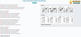 What's the best way to do the cup song? Chord Cups Song Pitch Perfect Soundtrack Tab Song Lyric Sheet Guitar Ukulele Chords Vip