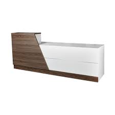 This is a basic table layout design for a rectangular space. Small Wood Design Reception Desk Counter Uniquekiosk