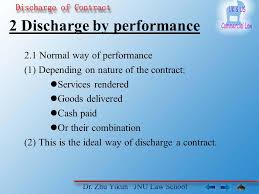 The obligee can sue on the original obligation or seek a decree for specific performance on the accord. 1 Ways By Which Contract May Be Discharged 2 Discharge By Performance 3 Discharge By Agreement 4 Discharge By Frustration 5 Discharge By Operation Of Law Ppt Download