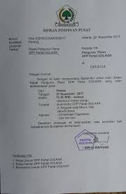 Jika kita terjemahkan bebas surat undangan adalah ajakan, pemberitahuan nomor : Pleno Golkar Besok Digelar Pukul 12 30 Wib Diharapkan Langsung Bahas Munas Merdeka Com