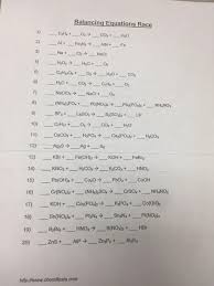 Balancing chemical our main purpose is that these chemfiesta balancing equations worksheet answers photos collection can be useful for you. Balancing Equations Race Ws Answers Tessshebaylo