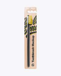 Download Kraft Toothbrush Blister Pack Mockup In Packaging Mockups On Yellow Images Object Mockups