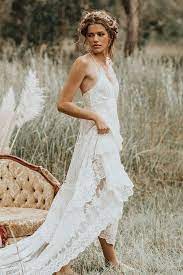 Boho wedding dress with choir boy sleeves. Canyon Moon Mesh Gown Spell Aus Boho Bridal Dress Boho Wedding Dress Wedding Dresses