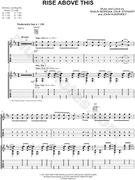 Seether Rise Above This Guitar Tab In D Major Download Print Sku Mn0064021