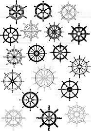 Amongst all, i alone was strong, i thought to myself, for i found no power a match for my own. Ship Steering Wheels In Retro Style For Nautical And Heraldic Design Ship Wheel Tattoo Wheel Tattoo Helm Tattoo