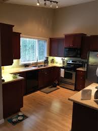 scenery with kitchen cabinet spraying