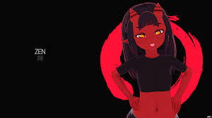 Korarlin anime character, black haired female anime character. Meru Black Background Anime Girls Zen Devil Girl Wallpaper Resolution 1920x1080 Id 539533 Wallha Com