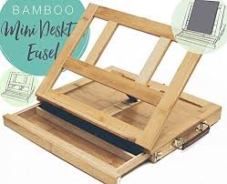 Eco Friendly Bamboo Artist Easel For Painting And Drawing Portable Tabletop Easel With Storage Drawer Art Easel For K Artist Easel Art Easel Tabletop Easel