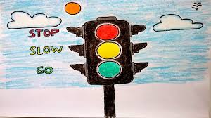 how to draw traffic lights easy for kids traffic signals traffic rules and road safety drawing