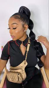 Pin By Brrr On Hermosas Hair Ponytail Styles High Ponytail Hairstyles Weave Ponytail Hairstyles