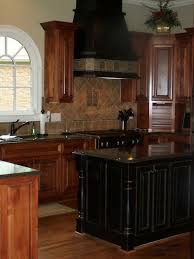 Two Tone Kitchen Cabinets Ideas Concept With Modern Door Design And Painted With Combining Black Kitchen Island Best Kitchen Cabinets Rustic Kitchen Cabinets