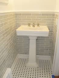 powder room pedestal sink traditional