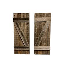 We'll help you consider the amount we offer different shutter options depending on the size and shape of your windows, and your preferred style: Buy Barnwoodusa Rustic Farmhouse Window Shutters Set Of 2 Made Of 100 Reclaimed And Recycled Wood Rustic Interior Window Shutters Traditional Country Style Home Decor Made In Usa Online In Indonesia B07djq6b73