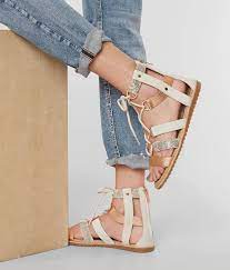 Sorel Ella Leather Strappy Sandal Women S Shoes In Natural Buckle