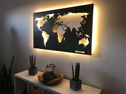 Weltkarte wandbild beleuchtet 💪 die momentan populärsten produkte im detail! Weltkarte Aus Metall Metalfisters