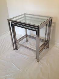 High quality glass nesting table in 2019. Milo Baughman Style Polished Chrome Glass Top Nesting Tables For Sale At 1stdibs