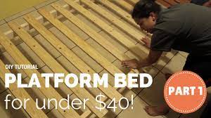Converting a regular bed to a platform bed is an easy task if you know how to do it. How To Build A Platform Bed For 40 Part 1 Of 3 Youtube
